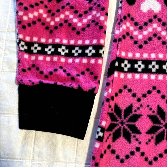 Disney Minnie Mouse Pajamas Night Shirt, L, Pink Fleece PJs - Picture 6 of 9